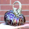 Glass Pumpkins - Medium Tilted - Midnight