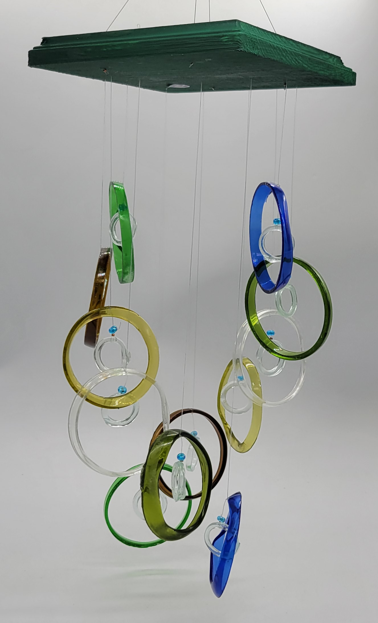 Glass Wind Chime With Polyester Cord Paper Round - Temu